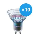 Multipack 10x Philips MASTER LED Spot ExpertColor GU10 PAR16 5.5W 355lm 36D - 927 Luz muy Cálida | Mejor reproducción de color - Regulable - Reemplazo 50W