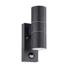Eglo Luz De Pared Riga 5 Acero Antracita Up & Down 2W 250lm - 830 Luz Cálida | IP44 - Sensor De Movimiento